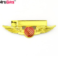 Your Own Design Metal Blank Lapel Suit Pilot Wings Hard Enamel Custom Pin Badge
